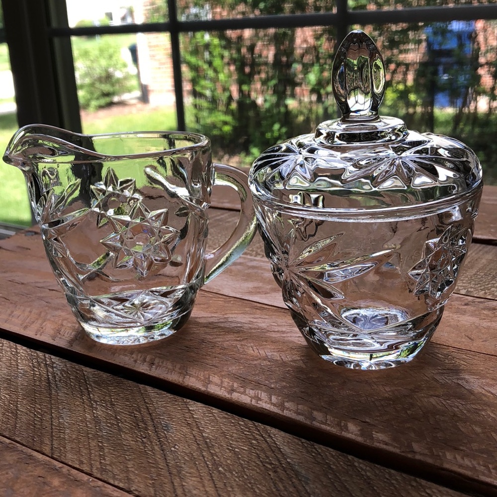 Vintage Sugar Creamer Early American Prescut Eapc